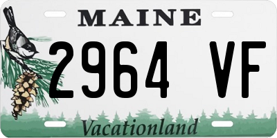 ME license plate 2964VF