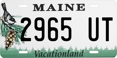 ME license plate 2965UT