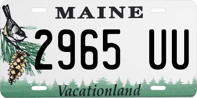 ME license plate 2965UU