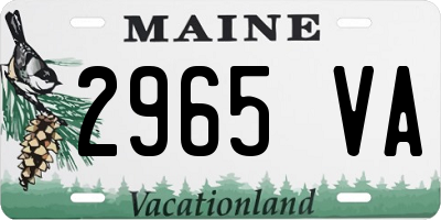ME license plate 2965VA
