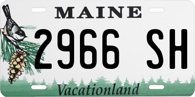 ME license plate 2966SH