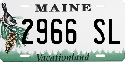 ME license plate 2966SL