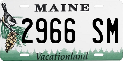 ME license plate 2966SM