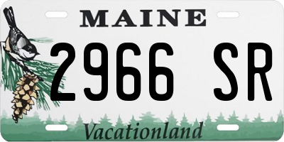 ME license plate 2966SR