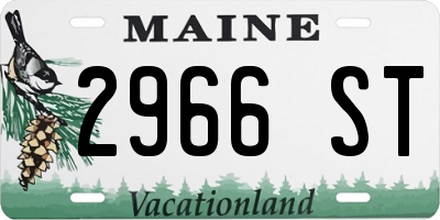 ME license plate 2966ST