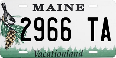 ME license plate 2966TA
