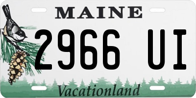 ME license plate 2966UI