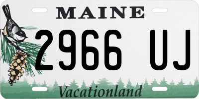 ME license plate 2966UJ