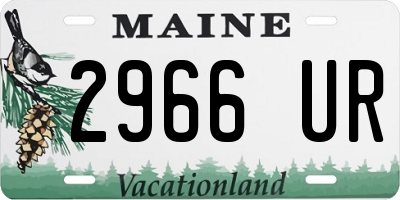 ME license plate 2966UR