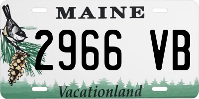 ME license plate 2966VB