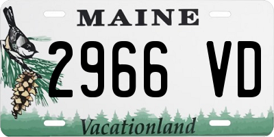 ME license plate 2966VD