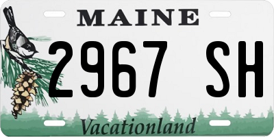 ME license plate 2967SH