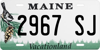 ME license plate 2967SJ