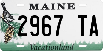 ME license plate 2967TA