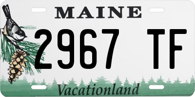 ME license plate 2967TF