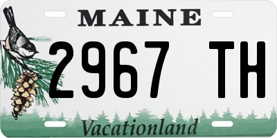 ME license plate 2967TH