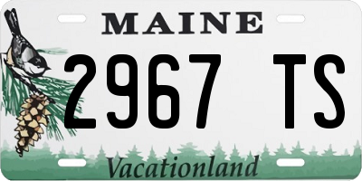 ME license plate 2967TS