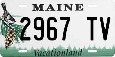 ME license plate 2967TV