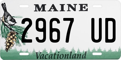 ME license plate 2967UD