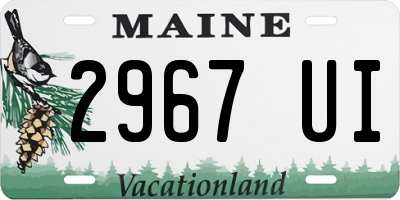 ME license plate 2967UI