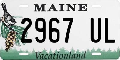 ME license plate 2967UL