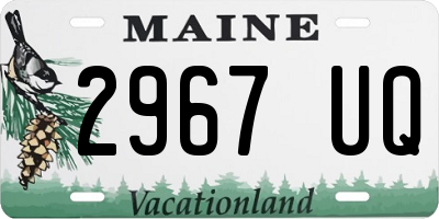 ME license plate 2967UQ