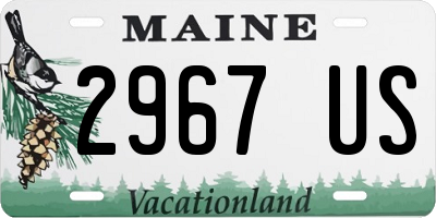 ME license plate 2967US