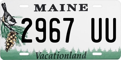 ME license plate 2967UU