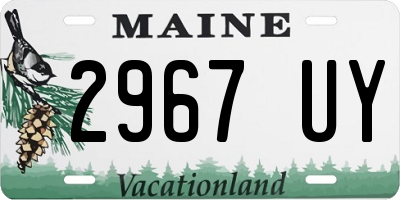 ME license plate 2967UY