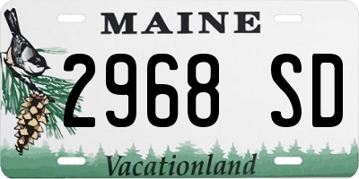 ME license plate 2968SD
