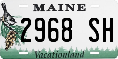 ME license plate 2968SH