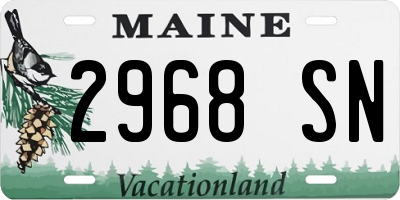 ME license plate 2968SN