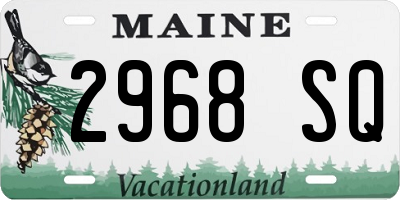 ME license plate 2968SQ