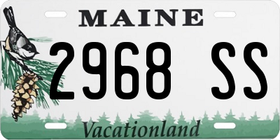 ME license plate 2968SS