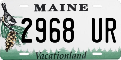 ME license plate 2968UR