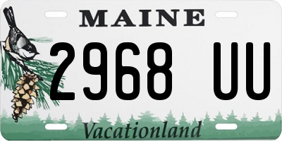 ME license plate 2968UU