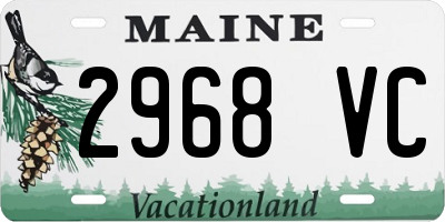 ME license plate 2968VC