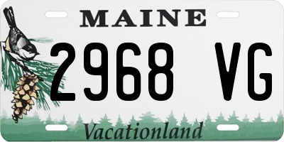 ME license plate 2968VG