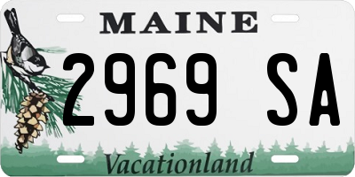 ME license plate 2969SA