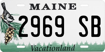 ME license plate 2969SB