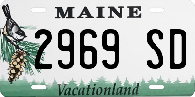 ME license plate 2969SD
