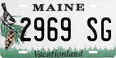 ME license plate 2969SG