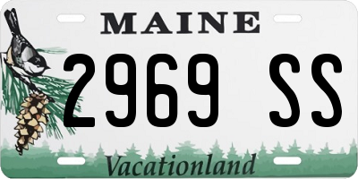 ME license plate 2969SS