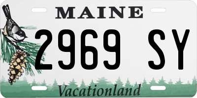 ME license plate 2969SY