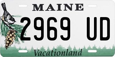 ME license plate 2969UD