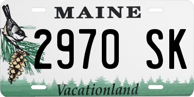 ME license plate 2970SK