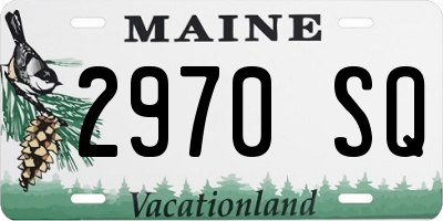 ME license plate 2970SQ