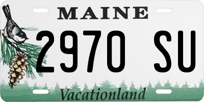 ME license plate 2970SU