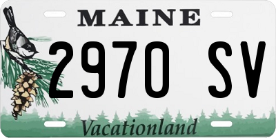 ME license plate 2970SV