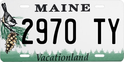 ME license plate 2970TY